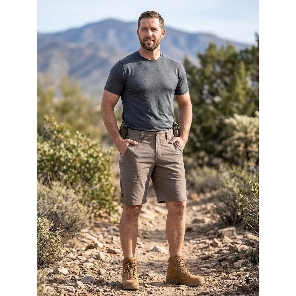 5.11 Tactical Mens Shorts Size 38 Khaki Brown Polyester Outdoor Hiking Cargo